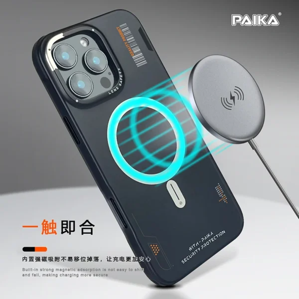 skin touch magnetic magsafe phone case for iphone 16 pro max 15 14 pro 13 wireless charging bar code matte hard pc armor cover