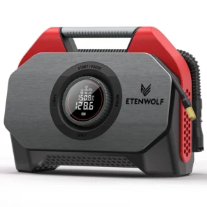new etenwolf s6se portable air compressor 100% duty cycle & dual cylinder 19200 mah car tire inflator bicycle pump air pump