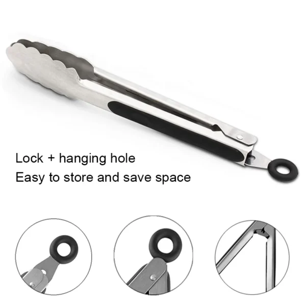 9/12/14/16 inch bbq grilling tong with lock stainless steel salad bread serving tong non stick bq tong utensil cooking clip new 9/12/14/16 inch bbq grilling tong with lock stainless steel salad bread serving tong non stick bq tong utensil cooking clip new