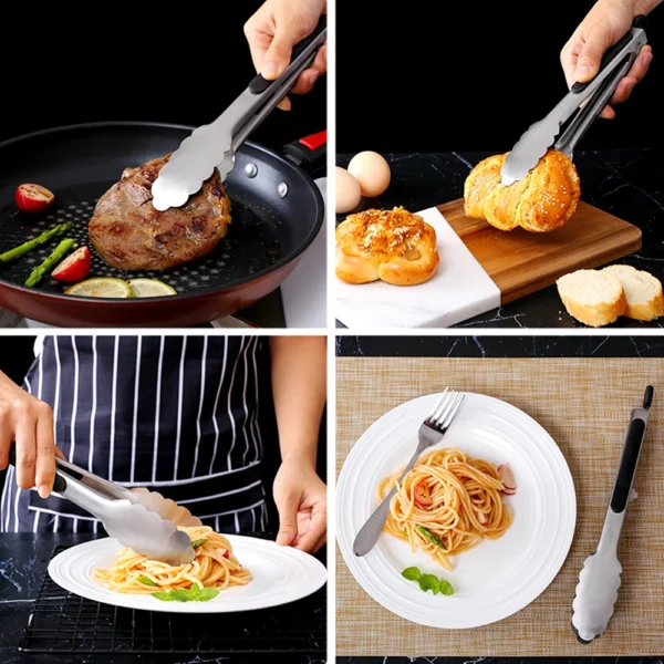 9/12/14/16 inch bbq grilling tong with lock stainless steel salad bread serving tong non stick bq tong utensil cooking clip new 9/12/14/16 inch bbq grilling tong with lock stainless steel salad bread serving tong non stick bq tong utensil cooking clip new