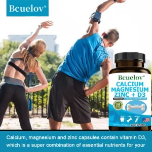 bcuelov calcium magnesium zinc & vitamin d3 capsules for immune system, bone, nervous system health support supplement non gmo bcuelov calcium magnesium zinc & vitamin d3 capsules for immune system, bone, nervous system health support supplement non gmo