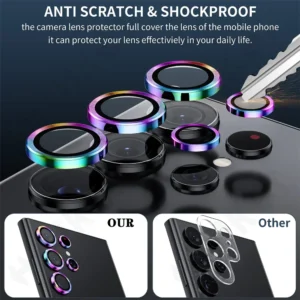 camera lens protetor for samsung s25 s24 ultra s24 s23 s22 ultra case tempered glass film titanium alloy ring phone accessories