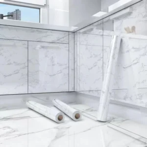 Left Sidebar 10m marble kitchen oil proof film waterproof self adhesive wall tile sticker moisture proof countertop cabinet cover wallpaper