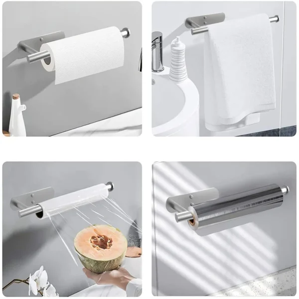 paper towel holders for kitchen,adhesive roll paper holder,bathroom storage rack,tissue dispenser,kitchen organizers,towel rack
