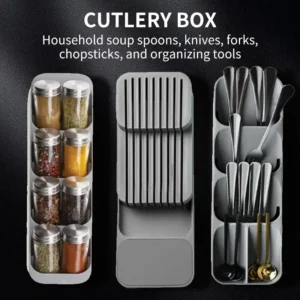 kitchen drawer cutlery storage tray knife holder spoon forks tableware organizer container for spice bottles knives block rack kitchen drawer cutlery storage tray knife holder spoon forks tableware organizer container for spice bottles knives block rack