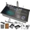 newly designed stainless steel kitchen sink with cup washer, black nano stainless steel smart kitchen sink newly designed stainless steel kitchen sink with cup washer, black nano stainless steel smart kitchen sink