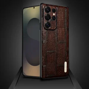 Right Sidebar langsidi genuine leather retro phone case for samsung galaxy s 25 s25 s23 s24 ultra s24 plus s25plus s25ultra luxury back cover