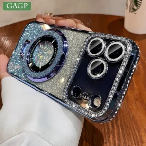 glitter magsafe bracket case for iphone 17 16 15 11 12 14 13 pro max plating soft bling diamond luxury cover for iphone 17 air glitter magsafe bracket case for iphone 17 16 15 11 12 14 13 pro max plating soft bling diamond luxury cover for iphone 17 air