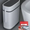 smart trash can for bathroom, waste bin, one key garbage bin, bag holder in the kitchen with brush for toilet, 12l/14l smart trash can for bathroom, waste bin, one key garbage bin, bag holder in the kitchen with brush for toilet, 12l/14l