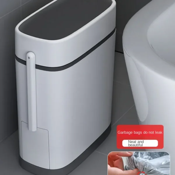 smart trash can for bathroom, waste bin, one key garbage bin, bag holder in the kitchen with brush for toilet, 12l/14l smart trash can for bathroom, waste bin, one key garbage bin, bag holder in the kitchen with brush for toilet, 12l/14l