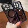magnetic metal lens bumper protection case for iphone 17 16 15 14 13 12 11 pro max wireless charger hard cover for magsafe funda magnetic metal lens bumper protection case for iphone 17 16 15 14 13 12 11 pro max wireless charger hard cover for magsafe funda