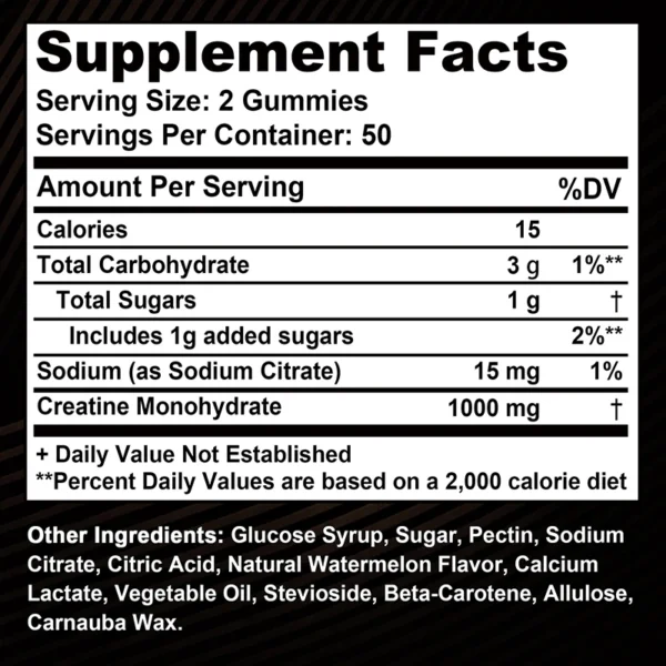 creatine monohydrate gummies boost energy, build muscle mass, and improve athletic performance