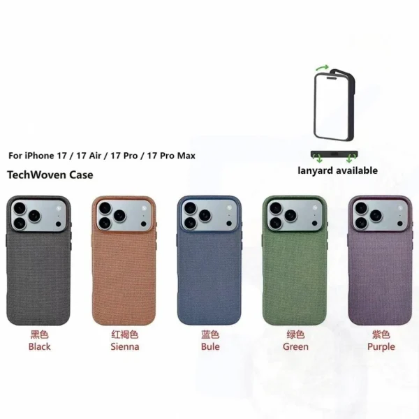 for magsafe techwoven case for iphone 17 pro max 17 air macsafe magnetic wireless charging shockproof no camera control button for magsafe techwoven case for iphone 17 pro max 17 air macsafe magnetic wireless charging shockproof no camera control button
