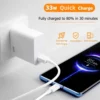 usb charger 33w fast charging eu/us plug wall charger 6a type c cable for xiaomi redmi k30 k40 iphone quick charge phone adapter usb charger 33w fast charging eu/us plug wall charger 6a type c cable for xiaomi redmi k30 k40 iphone quick charge phone adapter