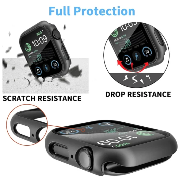 tempered glass+cover for apple watch 11 10 9 8 7 46mm 42mm pc bumper screen protector case iwatch series 7 6 5 4 se3 44 40 45mm tempered glass+cover for apple watch 11 10 9 8 7 46mm 42mm pc bumper screen protector case iwatch series 7 6 5 4 se3 44 40 45mm