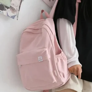 Left Sidebar new waterproof nylon women backpack female travel bag backpacks schoolbag for teenage girls solid color bookbag mochila bookbag