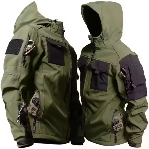 new autumn wintertactical jackets men military soft shell waterproof windproof hooded jacket outdoor functional multi pockets