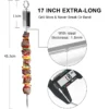 lmetjma 17inch kabob skewers for grilling stainless steel flat bbq skewers with quick release metal sliding handle jt45 lmetjma 17inch kabob skewers for grilling stainless steel flat bbq skewers with quick release metal sliding handle jt45
