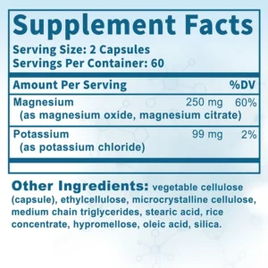 potassium magnesium supports heart and bone health, improves circulation, boosts energy, immune system