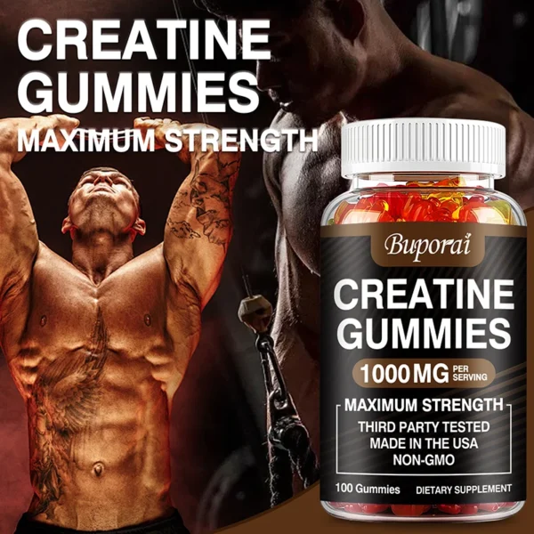 creatine monohydrate gummies boost energy, build muscle mass, and improve athletic performance