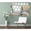 6/12pcs 3d hexagon acrylic mirror wall stickers self adhesive diy decor for living room, bedroom, bathroom & tv background 6/12pcs 3d hexagon acrylic mirror wall stickers self adhesive diy decor for living room, bedroom, bathroom & tv background