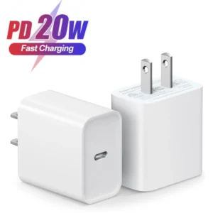 1 2pcs pd 20w usb c fast charge us plug wall charger adapter for iphone 16 15 14 13 12 pro max plus xiaomi samsung phone charger
