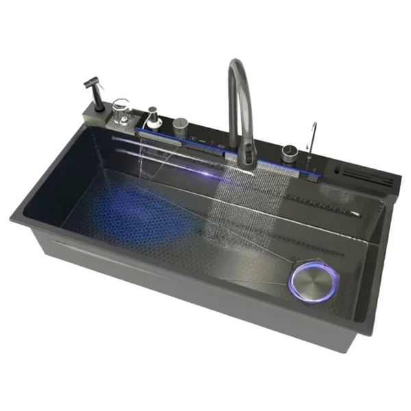 newly designed stainless steel kitchen sink with cup washer, black nano stainless steel smart kitchen sink newly designed stainless steel kitchen sink with cup washer, black nano stainless steel smart kitchen sink