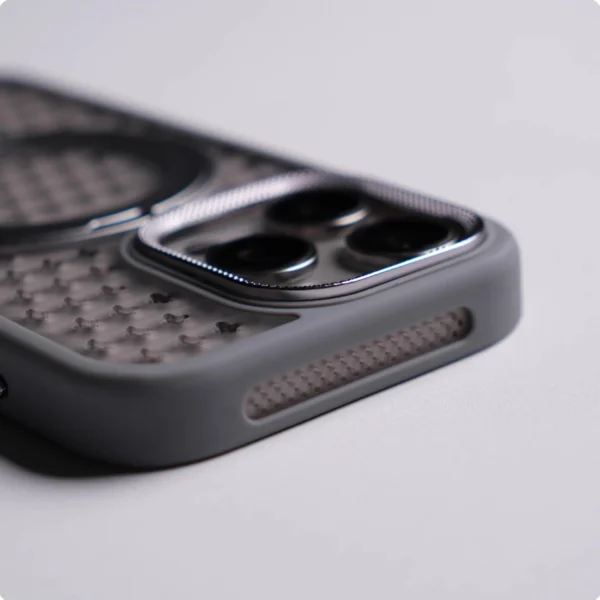 360° rotating bracket heat dissipation magnetic case for iphone 16 pro max 15 14 plus 13 12 11 magsafe grid mesh cooling cover