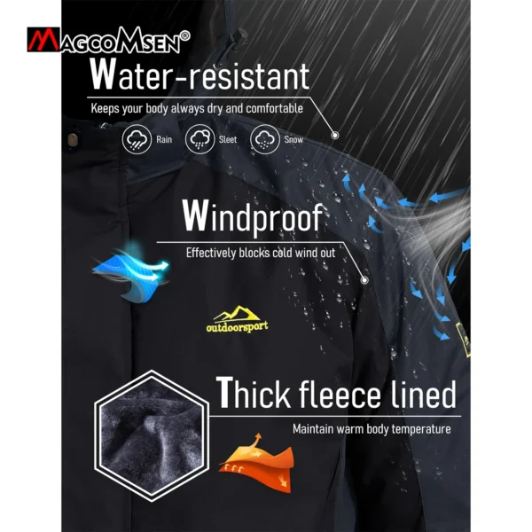 magcomsen mens ski jacket winter warm fleece parka windproof rain snowproof thermal heavy coat hiking male snowboard anorak magcomsen mens ski jacket winter warm fleece parka windproof rain snowproof thermal heavy coat hiking male snowboard anorak