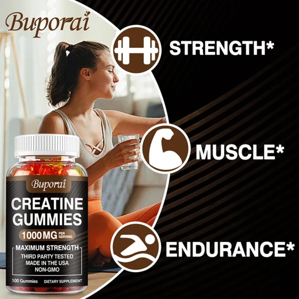 creatine monohydrate gummies boost energy, build muscle mass, and improve athletic performance