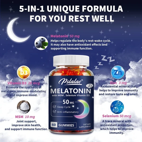 melatonin gummies sleep aid, improve sleep quality and support deep sleep 60 gummies melatonin gummies sleep aid, improve sleep quality and support deep sleep 60 gummies