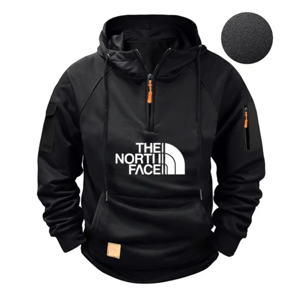 men's casual sports long sleeved hooded large sized sweatshirt and fashionable fitness pullover for autumn and winter 2025