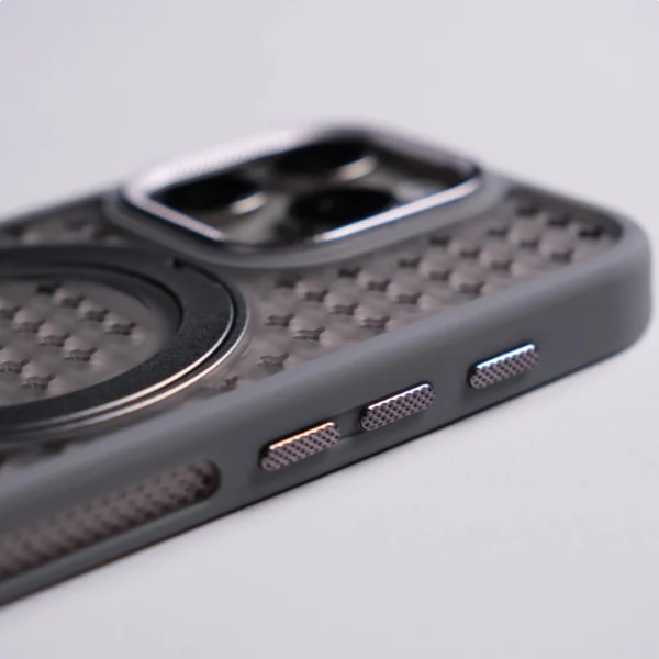 360° rotating bracket heat dissipation magnetic case for iphone 16 pro max 15 14 plus 13 12 11 magsafe grid mesh cooling cover