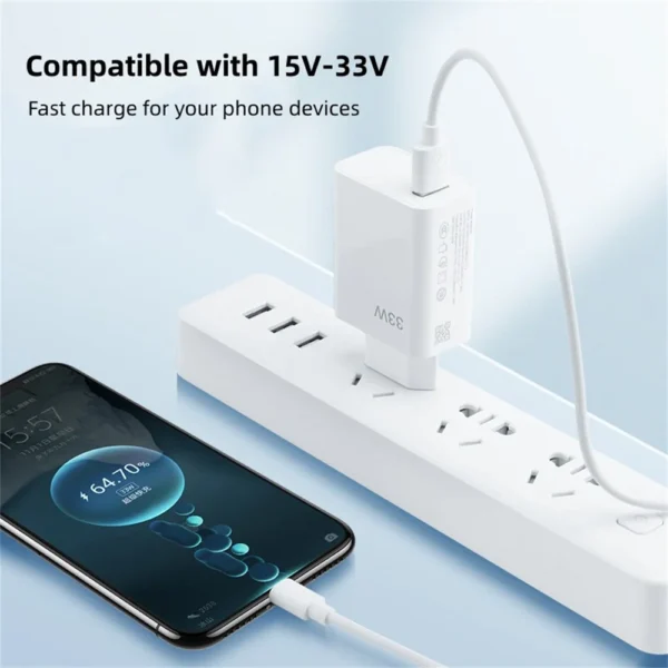 usb charger 33w fast charging eu/us plug wall charger 6a type c cable for xiaomi redmi k30 k40 iphone quick charge phone adapter usb charger 33w fast charging eu/us plug wall charger 6a type c cable for xiaomi redmi k30 k40 iphone quick charge phone adapter