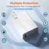 usb charger 33w fast charging eu/us plug wall charger 6a type c cable for xiaomi redmi k30 k40 iphone quick charge phone adapter usb charger 33w fast charging eu/us plug wall charger 6a type c cable for xiaomi redmi k30 k40 iphone quick charge phone adapter