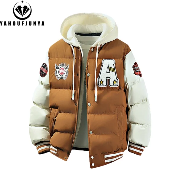2025 new winter men outdoor windbreak warm travel jacket men autumn hooded casual fashion sport brand loose jacket male coat top