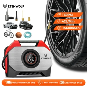new etenwolf s6se portable air compressor 100% duty cycle & dual cylinder 19200 mah car tire inflator bicycle pump air pump new etenwolf s6se portable air compressor 100% duty cycle & dual cylinder 19200 mah car tire inflator bicycle pump air pump