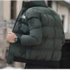 jaqueta de parka quente para baixo masculina, gola alta, casaco casual, moda de rua, norte, inverno