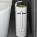 smart trash can for bathroom, waste bin, one key garbage bin, bag holder in the kitchen with brush for toilet, 12l/14l