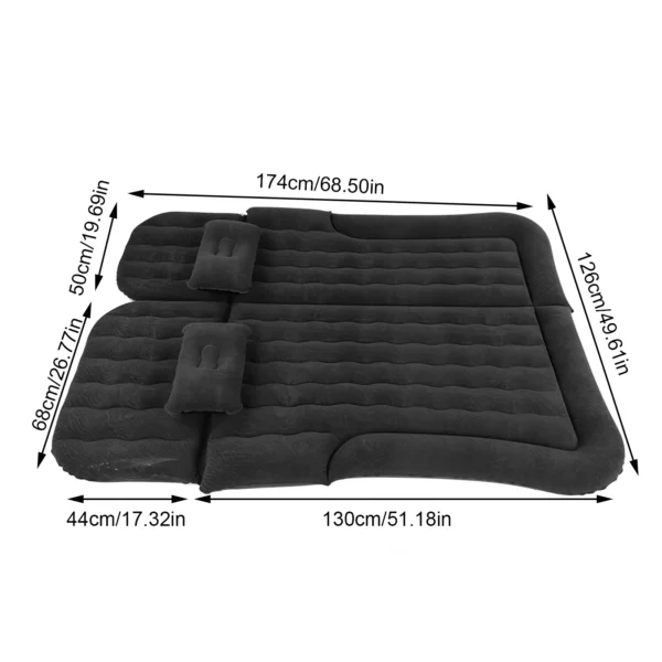 car travel bed 2‑in‑1 multifunction inflatable travel mattress pvc flocking soft sleeping rest cushion for car suv car travel bed 2‑in‑1 multifunction inflatable travel mattress pvc flocking soft sleeping rest cushion for car suv