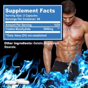 creatine monohydrate improves energy and endurance, increases muscle mass, and athletic performance