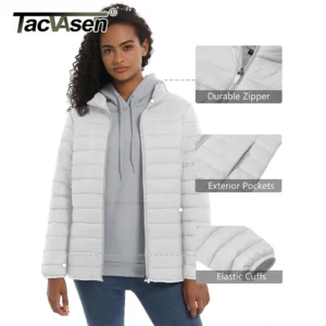 Left Sidebar tacvasen full zip up puffer jacket womens winter lightweight quilted down warm coats casual windbreaker oversize outwear outdoor