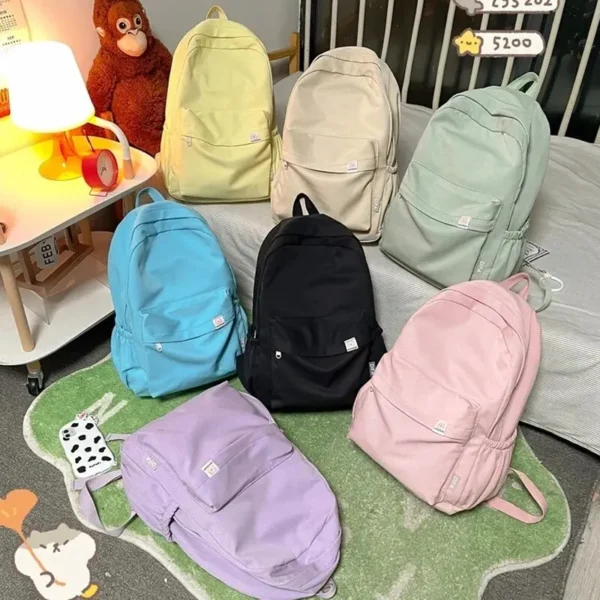 new waterproof nylon women backpack female travel bag backpacks schoolbag for teenage girls solid color bookbag mochila bookbag new waterproof nylon women backpack female travel bag backpacks schoolbag for teenage girls solid color bookbag mochila bookbag