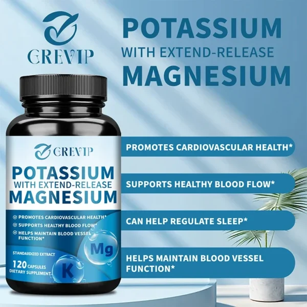 potassium magnesium supports heart and bone health, improves circulation, boosts energy, immune system potassium magnesium supports heart and bone health, improves circulation, boosts energy, immune system