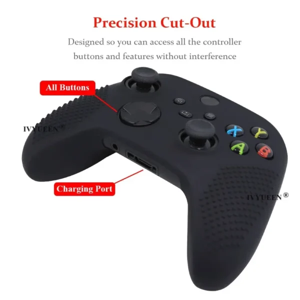 ivyueen mixcolor protective silicone skin for xbox series s x xss xsx controller thumbstick grip caps gamepad protector cover