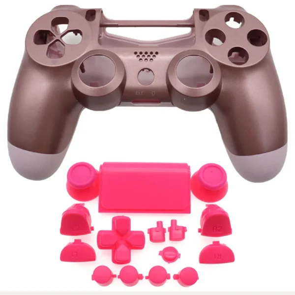 tingdong full plastic hard shell + buttons mod kit for jds jdm 050 055 for ps4 5.0 controller housing cover case