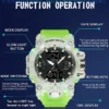 sanda luxury g style men's electronic watch outdoor sports led analog digital chronograph military dual display 50m waterproof