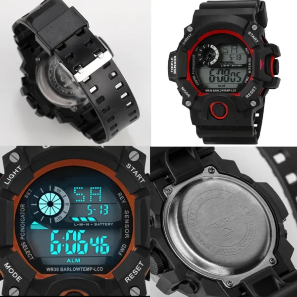 yikaze men's led digital watch men sport watches fitness electronic watch multifunction military sports watches clock kids gifts