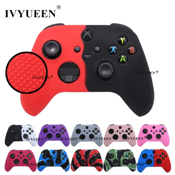 ivyueen mixcolor protective silicone skin for xbox series s x xss xsx controller thumbstick grip caps gamepad protector cover