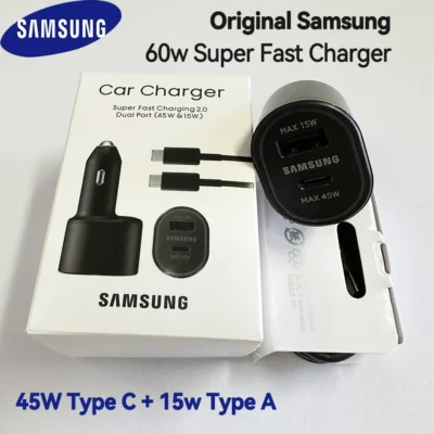 samsung s24 ultra s23 car charger phone 45w 15w usb type c pd super fast charging 2.0 auto charguer galaxy s22 note 20 z flip 6